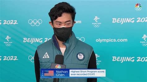 Nathan Chen 'elated' after earning world record short score | NBC Olympics