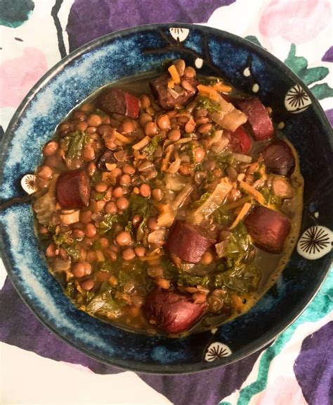 Lentil Kielbasa Soup Coconut Lime