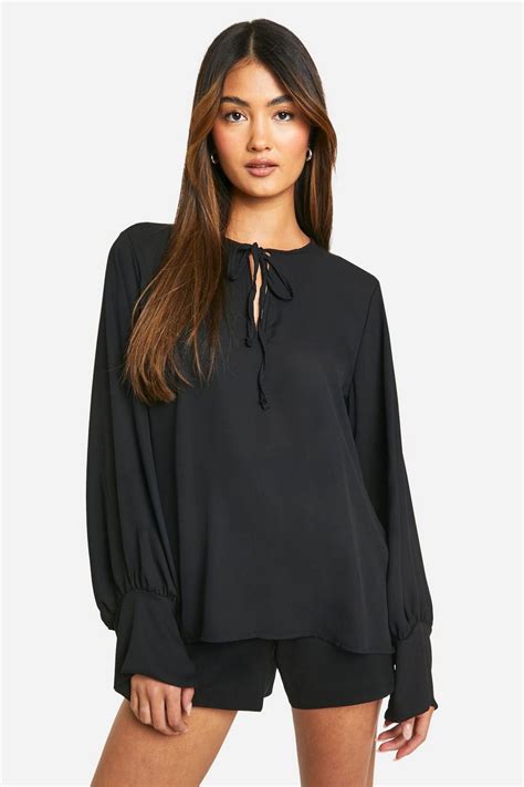 Black Blouses Womens Black Blouses Boohoo Uk