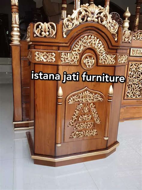 Mimbar Masjid Dan Musholla Podium Ornamen Mebel 836423220