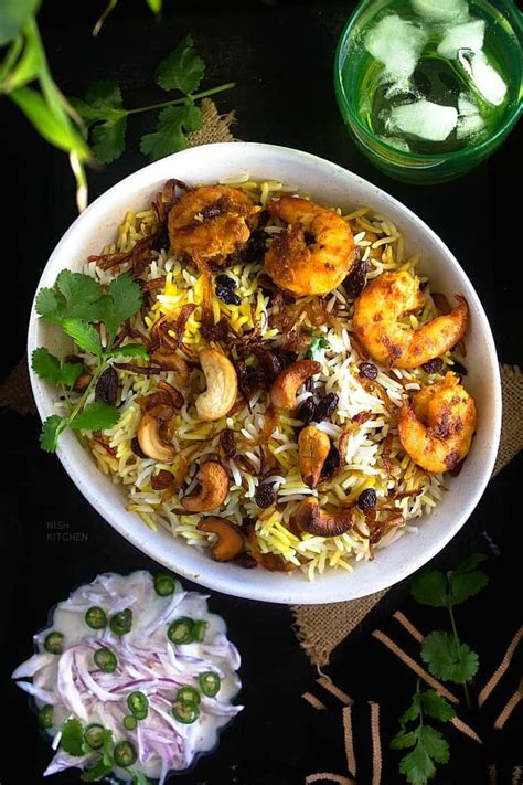 Prawn Biryani Shrimp Biryani Video Nish Kitchen In Prawn