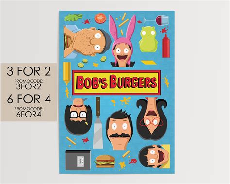 Bob's Burgers Poster TV Movie Poster Art Film Print Gift bobu001 - Etsy