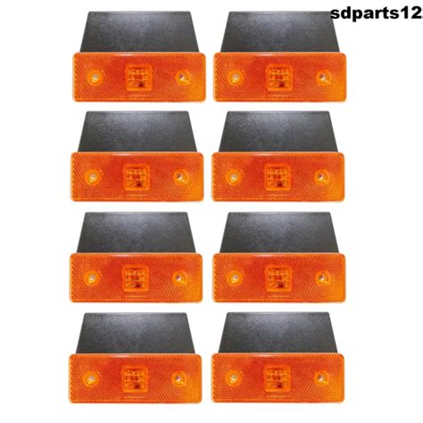 X Orange Led Feux De Gabarit Avec Support V Pour Camions Caravan