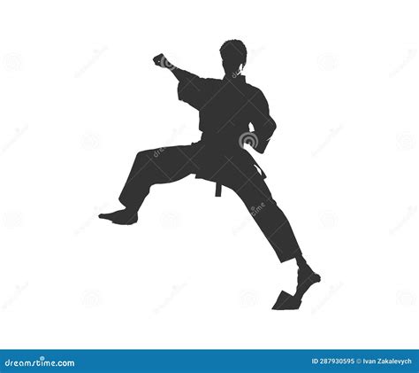 Karate Silhouette. Vector Illustration Design Stock Illustration ...