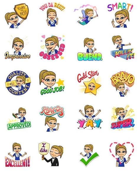 Printable Bitmoji Stickers Printable Word Searches