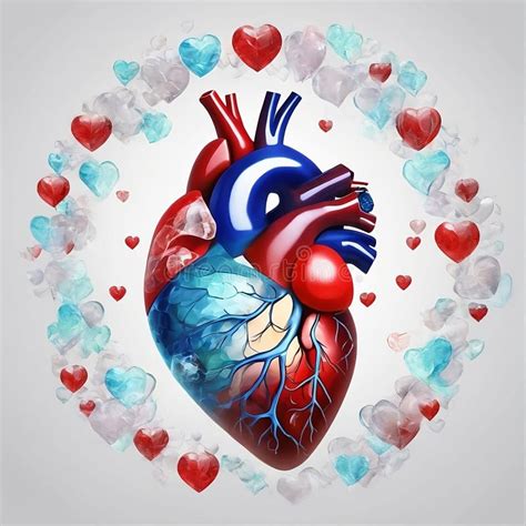 Heartfelt Transformations AI Generated Art For World Heart Day Stock