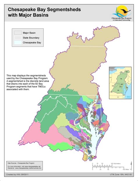 Map: Chesapeake Bay Segmentsheds with Major Basins - Chesapeake Bay Program