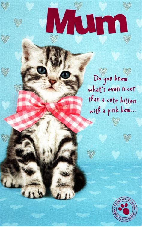 Cute Kitten Mum Happy Mother S Day Card Cards