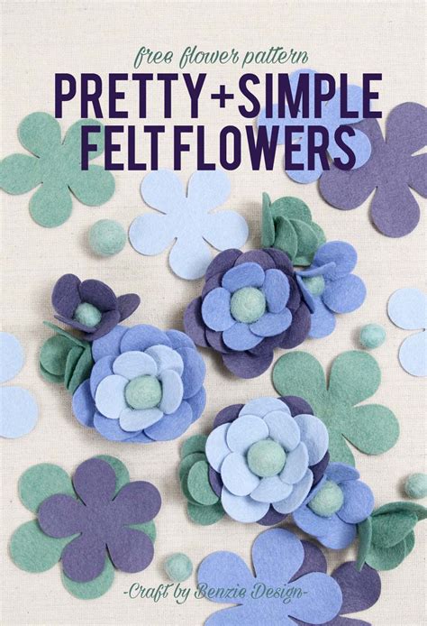 Simple Felt Flowers, Free Pattern! – Benzie Design