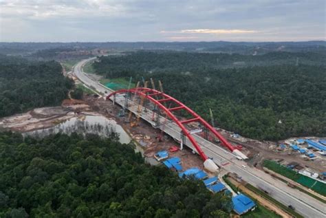 Penampakan Jembatan Dirgahayu Di Tol IKN Sesuai Namanya Jembatan Ini