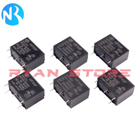 5Pcs Relay JZC HF33F HF32F G 005 009 012 024 HS3 HS ZS3 4P 5Pin 3A