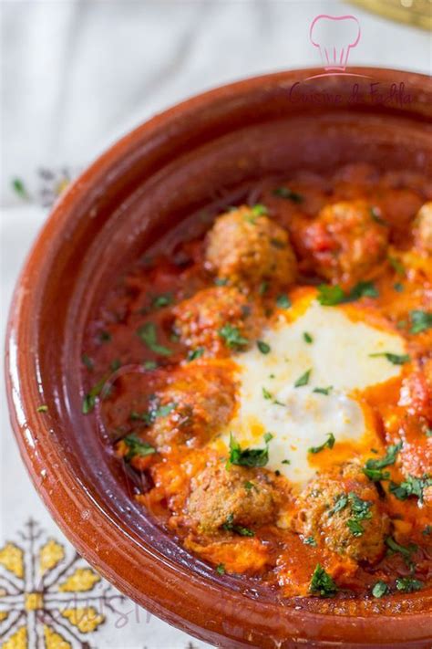 Tajine de Kefta aux œufs Recipe Moroccan cooking Tunisian food