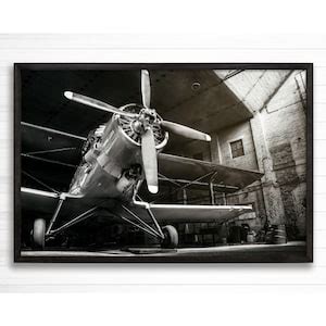 Vintage Airplane Wall Art Home Wall Decor Office Decor Old Airplane ...