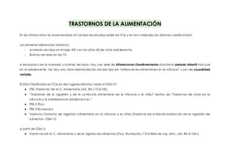 Trastornos De La Alimentacion Pdf