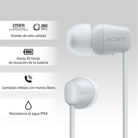 Sony Wi C Auriculares Bluetooth Blancos Pccomponentes