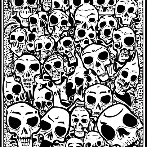 Gothic Skulls Cartoon Graphic · Creative Fabrica