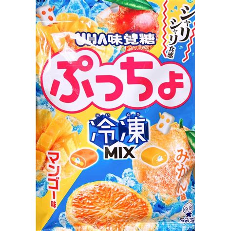 【亞菈小舖】日本零食 味覺糖 噗啾軟糖 芒果and蜜柑風味 83g【優】 蝦皮購物