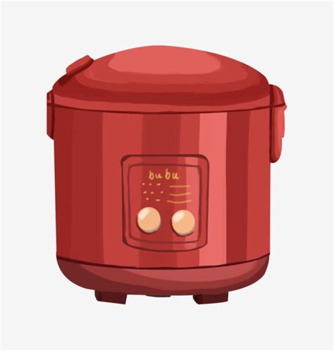 Rice Cooker Clipart Transparent Png Hd Hand Painted Rice Cooker Red