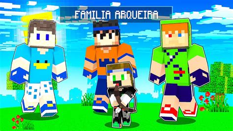 FUI ADOTADO PELA FAMÍLIA ARQUEIRA DO ROBIN HOOD NO MINECRAFT FAMÍLIA