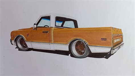 Como Dibujar Y Pintar Una Camioneta Chevrolet C10 Tutorial Paso A