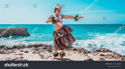 Hula Dancer On Beach Woman Bikini Stock Photo Shutterstock