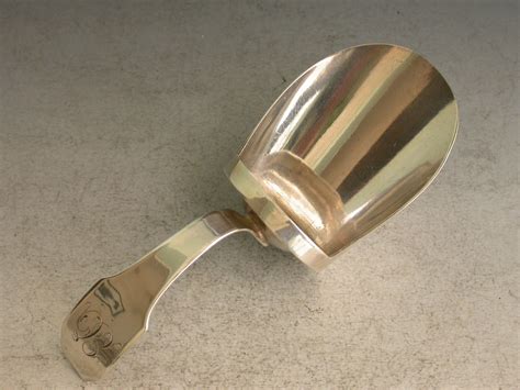 George Iii Antique Silver Scoop Caddy Spoon By Matthew Linwood Of