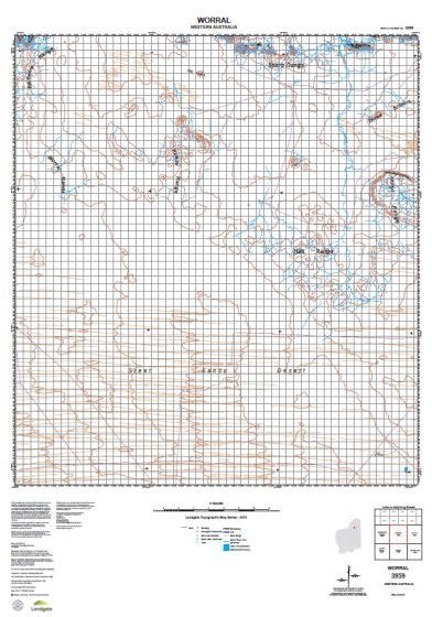 Buy 3959 Worral Topographic Map By Landgate 2015 The Chart And Map Shop