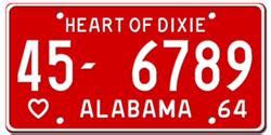 Alabama License Plates - LICENSEPLATES.TV