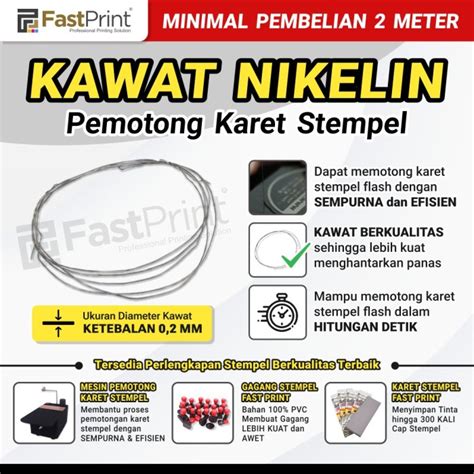 Jual Kawat Nikelin Elemen Pemanas Pemotong Karet Stempel Flash 1 Meter