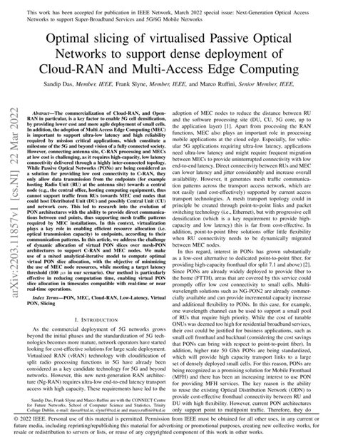 Optimal Slicing Of Virtualised Passive Optical Networks To Support