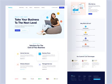 Dribbble Internet Service Provider Landing Page Png By Code Astrology