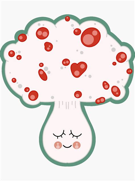 "Happy Bleeding Mushroom" Sticker for Sale by DanTheArtistMan | Redbubble