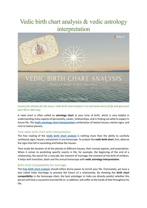 PPT - Vedic birth chart analysis & vedic astrology interpretation ...