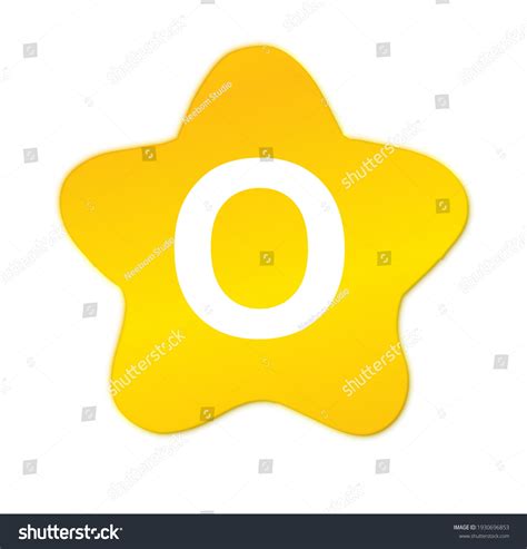 Letters O On Star Cartoon Style Stock Vector (Royalty Free) 1930696853