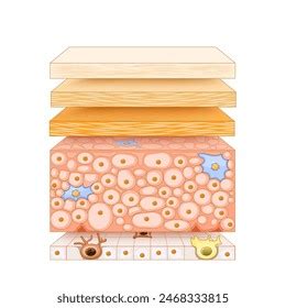 Epidermis Structure Skin Anatomy Cell Layers Stock Vector Royalty Free