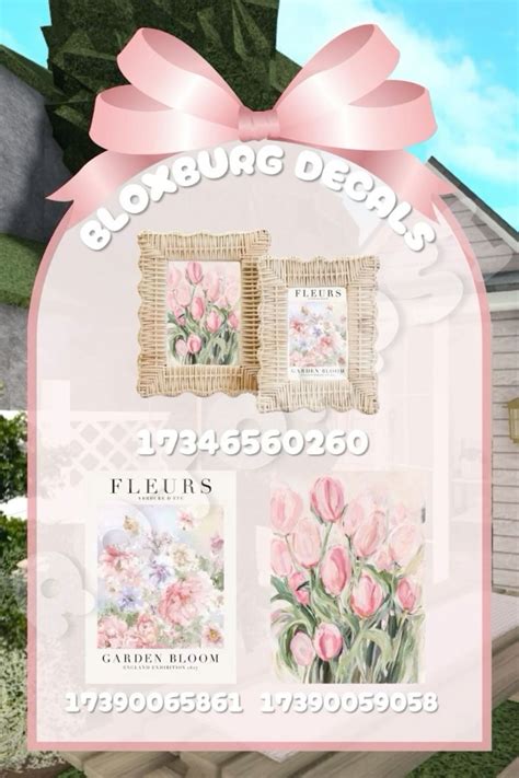 Roblox Welcome To Bloxburg Flower Decal Codes Artofit