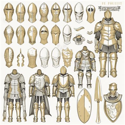 Premium AI Image | A set of armor and a helmet