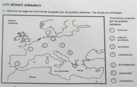 Ubica En El Mapa Los Territorios Ocupados Por Los Pueblos B Rbaros