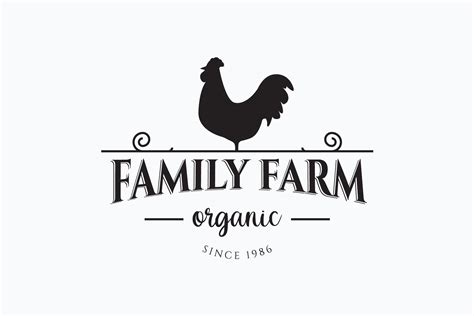 Vintage Silhouette Chicken Farm Logo Graphic By Mr Bagaskara Creative