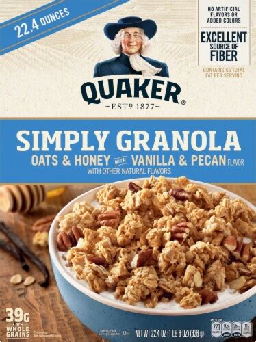 Quaker Simply Granola Oats Honey With Vanilla Pecan Flavor Granola