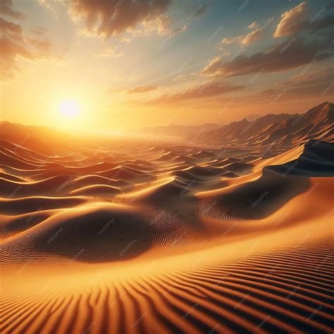 Premium Photo | Desert dunes at sunset