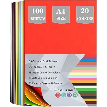 Blatt Tonpapier Buntes Papier Din A G M Set Farben