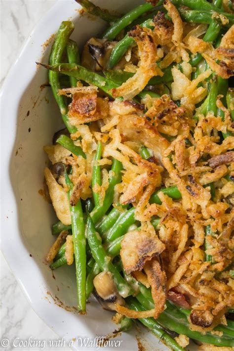 Creamy Green Bean Casserole With Bacon And Mushrooms