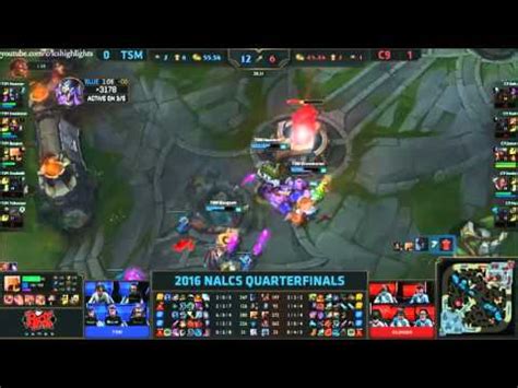 C Vs Tsm Highlights Cloud Vs Team Solomid Game Na Lcs Playoffs