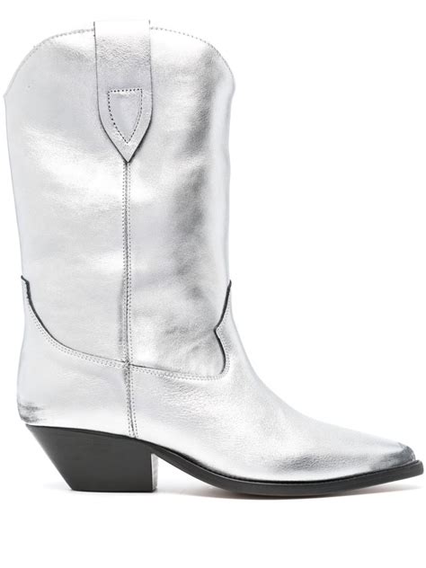 Isabel Marant 55mm Metallic Finish Leather Boots Farfetch