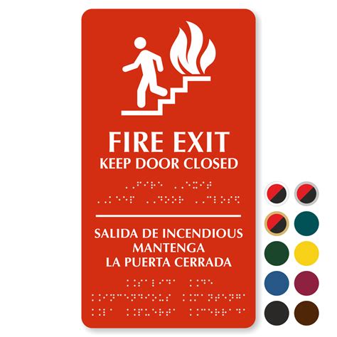 Bilingual Exit Signs Salida Signs