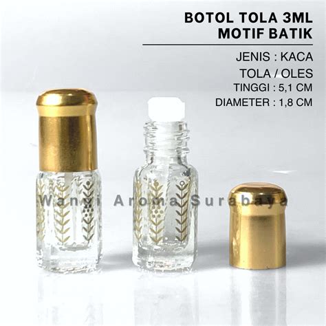 Jual Botol Tola Surrati Motif Padi Ml Botol Parfum Tola Motif Padi