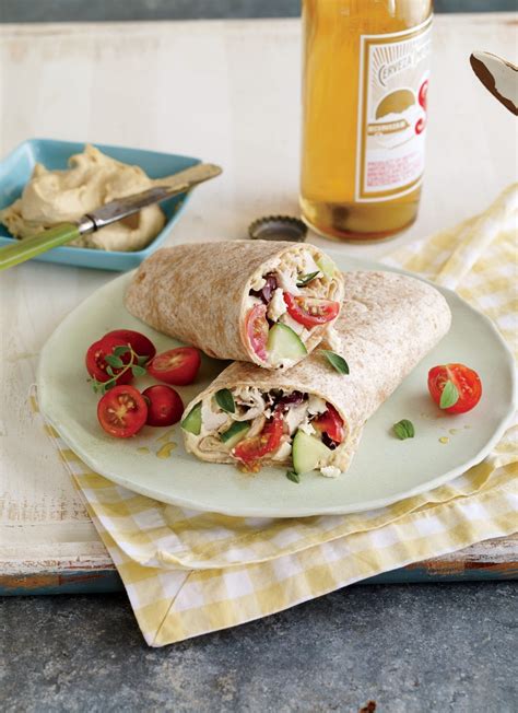 Quick And Healthy Greek Chicken Wraps Recipe Myfitnesspal