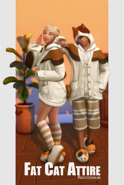 Fat Cat Attire Raccoonium On Patreon Sims 4 Mods Clothes Sims 4