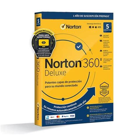 Antivirus Norton 360 Deluxe 5 Dispositivos